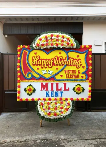 Papan Bunga Pernikahan genteng banyuwangi